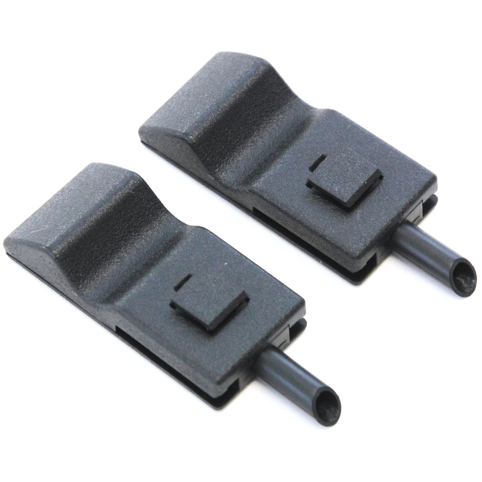 2 Ebony Black Front or Rear Door Interior Lock Knobs Tab Driver