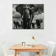 thumbnail image 2 of Shiartex  Elephant Canvas Prints Wall Art Animals Pictures Photo Paintings on Canvas Decor for Living Room Bedroom Home Office Wall Decor Landscape Artwork 16x12in, 2 of 6