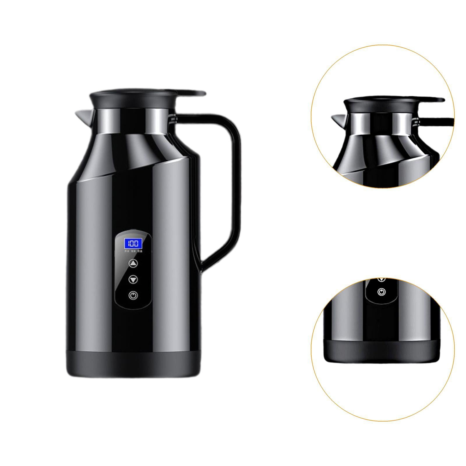 Wzmzjy 12V 24V Car Kettle Electric Boiler Car Heated Mug Hot Water Kettle Universal for 1500ml With Base