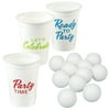 Fun Express Party Cup & Table Tennis Beer Pong Kit - 62 Pc