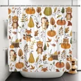 thumbnail image 4 of Tchckioa Autumn Cute Animal Shower Curtain for Bathroom,72x72 Inch Waterproof Hooks Bath Curtain Decor, 4 of 6