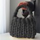 thumbnail image 3 of Bolso tejido a mano Kuymtek Lana Islandia Bolso Mensajero Hombro negro, 3 of 6