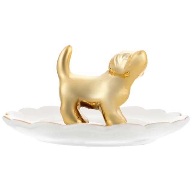 Miangastore Puppy Jewelry Tray Ceramic Jewelry Display Tray Jewelry Display Storage Holder