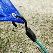 Hyper Tough 2 Pack, 48 inch Flat Bungee Cords, Rubber, Green, 0.45 oz