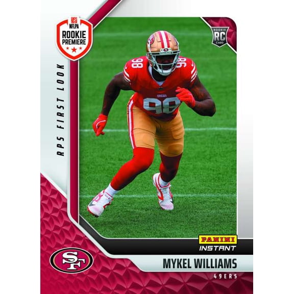 NFL 2025 Instant RPS First Look Football   Mykel Williams RPSFL-22 (Rookie)