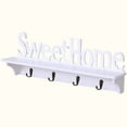 thumbnail image 2 of Perchero de pared Sweet Home, colgador de puerta, perchero para abrigos, sombreros, ropa y llaves (blanco), 2 of 6