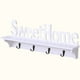 thumbnail image 2 of Perchero de pared Sweet Home, colgador de puerta, perchero para abrigos, sombreros, ropa y llaves (blanco), 2 of 8