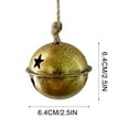 thumbnail image 4 of SHENGXINY Christmas Bell Decoration Clearance Christmas Bell Brass Cow Shabby Style Rustic Metal Hanging Giant Cow Bells Decor Gold, 4 of 8