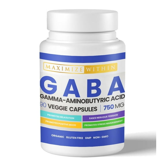 Maximize Within GABA (Gamma-Aminobutyric Acid) 750mg 60 Count