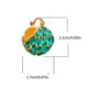 thumbnail image 3 of Trendy Statement Zircon Basket Pendant Earrings Geometric Circular Ear Buckles Wedding Jewelry for Women and Girls Green, 3 of 4