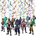 thumbnail image 2 of 10 piezas Videojuego Fiesta Remolino Decoración Videojuego Escuela Spin Streamer Colgante Party Super Party Super, 2 of 2