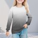 thumbnail image 1 of Cowsor Girl's Crew Neck Tie Dye Sweatshirts with No Hood Casual Color Block Long Sleeve Pullover Tops, 1 of 7