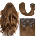 thumbnail image 1 of Extensiones de cabello UGOTRAYS con clip para cabello humano, 45 cm, 120 g, #6, 1 of 6