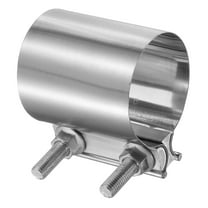 Exhaust Clamp 2.6" Stainless Steel Lap Joint Band Clamp Exhaust Pipes Connection with M10 Screws for Car Muffler Elbow Pipes