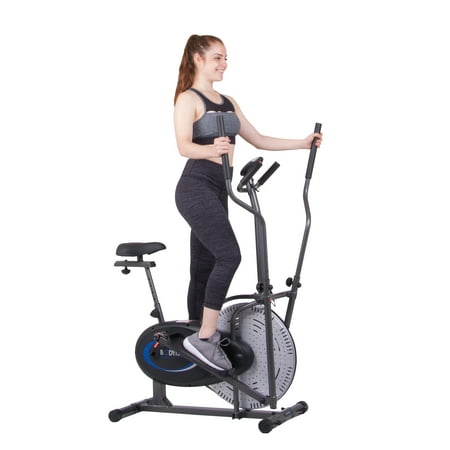 Body Rider BRD2835 2-in-1 Cardio Dual Trainer Elliptical & Upright (Best Cardio For Powerlifters)