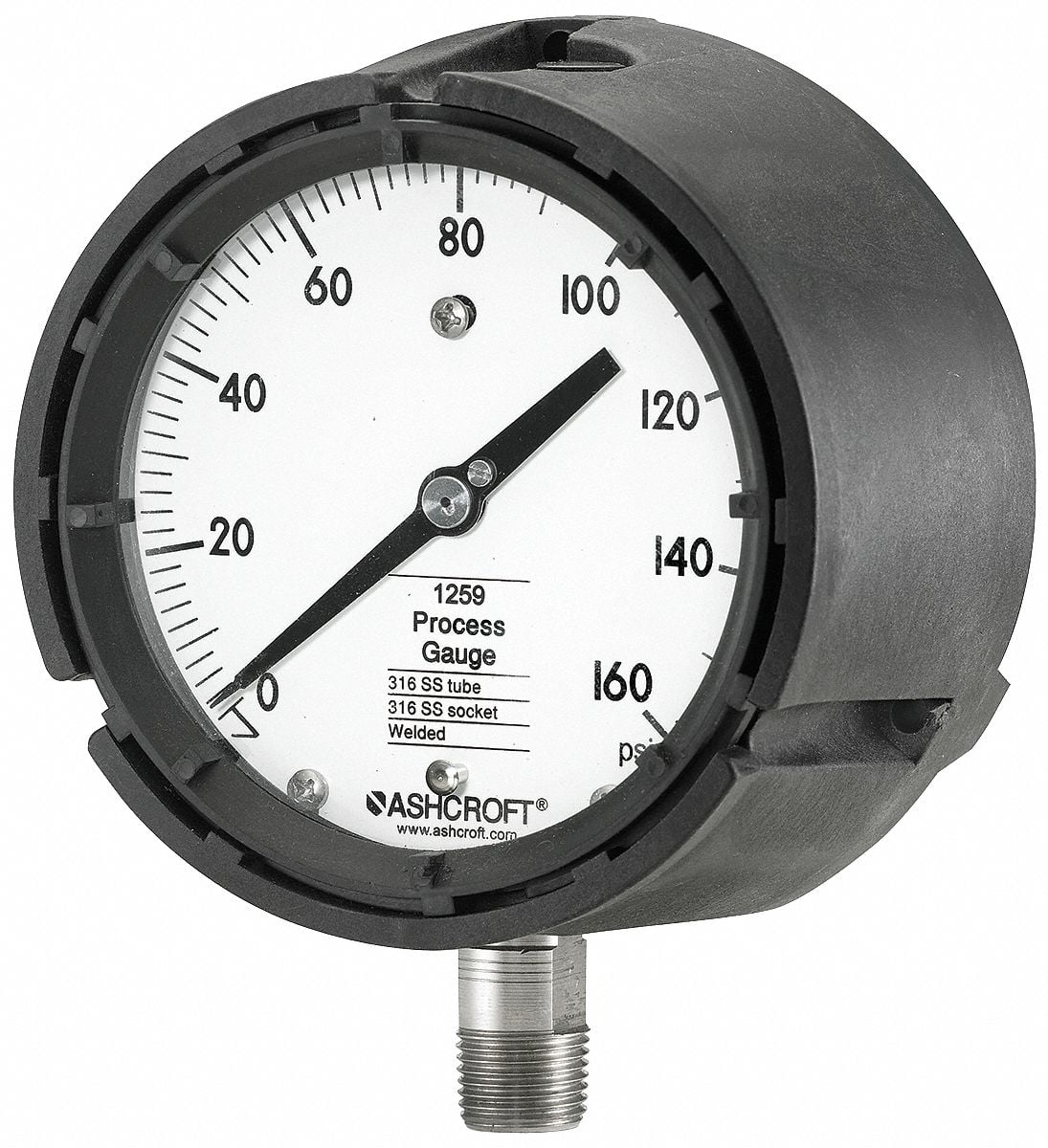 Ashcroft 0-60 PSI Pressure Gage 1.5 Inch face 