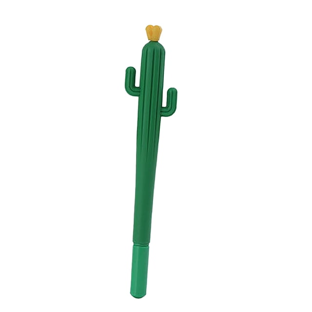Essentiels de Rentrée Scolaire 2ml Colle Douce Créative Modélisation de Plantes Stylo Neutre Cactus Papeterie d'Apprentissage Stylo à Base d'Eau Stylo Mignon pour Étudiant