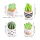 thumbnail image 5 of 12 suculentas artificiales en macetas: adornos realistas de cactus para escritorio, minidecoración verde para oficina, estantería, casa de muñecas, jardín y terrario., 5 of 5