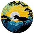 thumbnail image 1 of Cuadros Decorativos 11CT Impreso Parcial Punto de Cruz Artesanal Dinosaurio Arte Decoración de Pared (B) Tmvgtek embutido en tela, 1 of 9