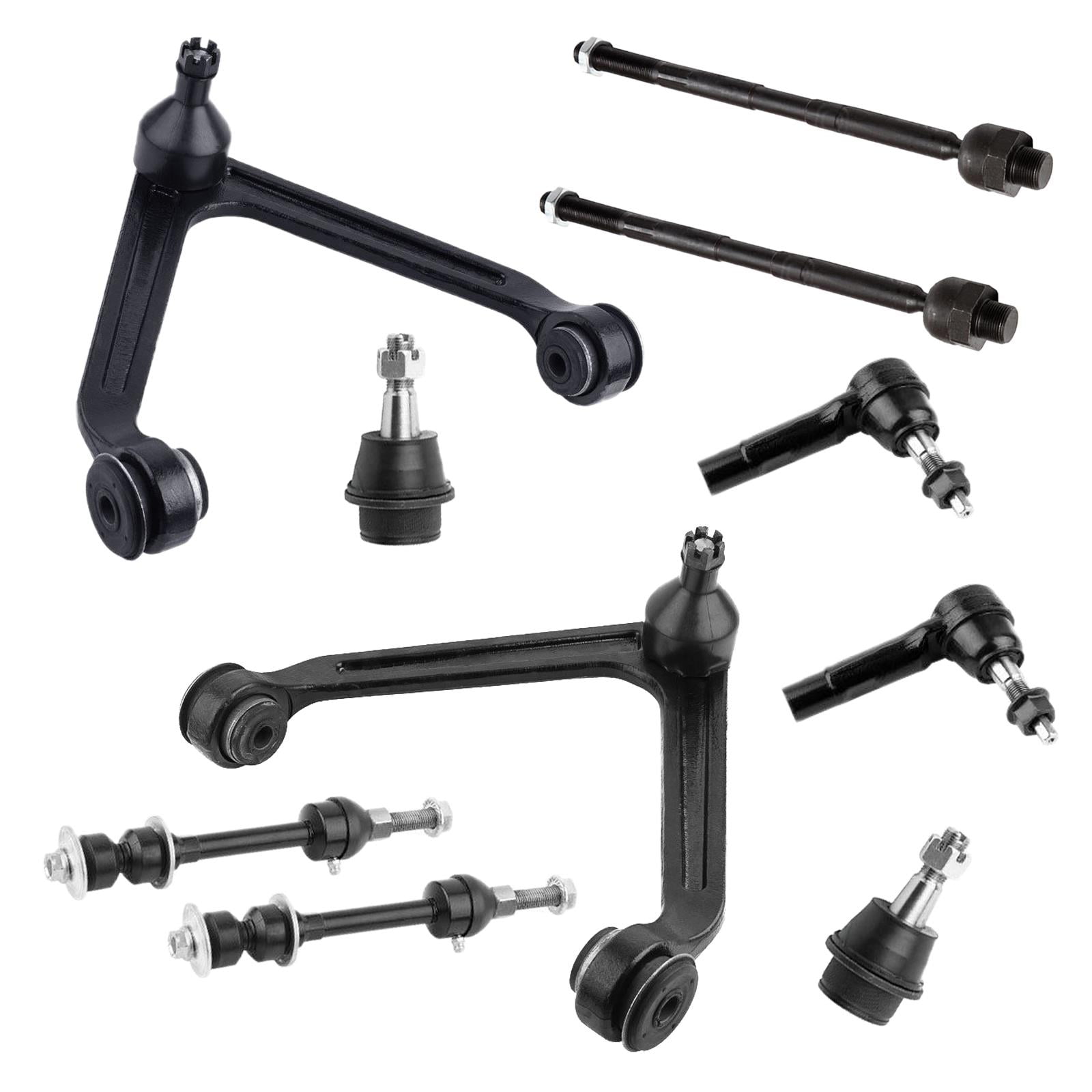 Hefilesy Set of 10 Upper Control Arm Tie Rod End Sway Bar Fits 0205 Ram 1500 RWD