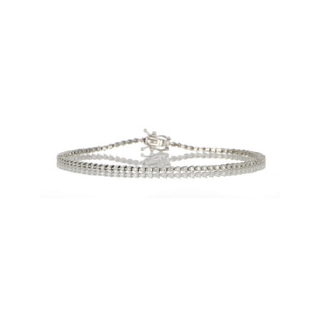 Imperial 1Ct TDW Diamond 10K White Gold Tennis Bracelet (H-I, I2)