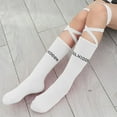 thumbnail image 4 of Gubotare Knee High Socks Girls Toddler Soccer Socks Boys Girls Athletic Socks Knee High Socks Youth Baseball Softball Socks Size 3-12 (White,3-12 years), 4 of 6