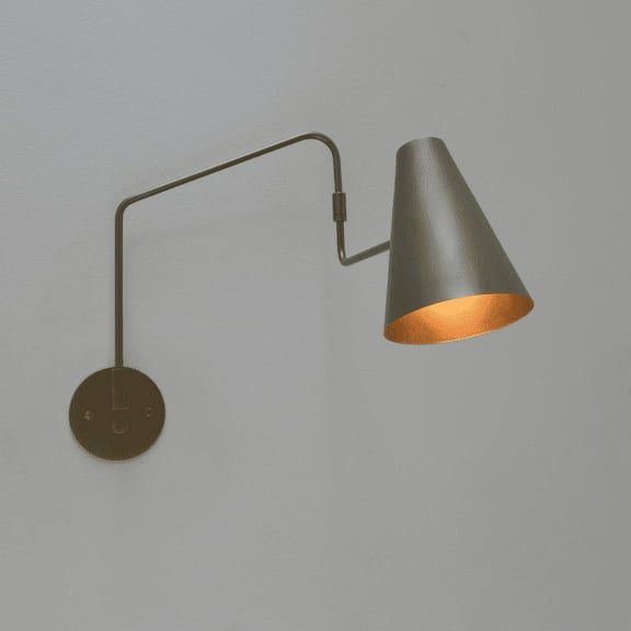 Swing Arm Wall Sconce - Italian Brass Adjustable Sconces - Mid Century Modern Lamp - Reading Light- Vintage sconce - Sputnik Lights