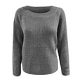 thumbnail image 5 of Womens Sweaters For Women Sweaters U-Neck Long Sleeved Loose Casual Fall Fashion Pullover Sweater Soft Skin-Friendly Polyester Fabric Versatile Daily Wear Fall Sweaters For Women, 5 of 5