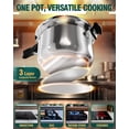 thumbnail image 6 of WantJoin 8.5QT Stainless Steel Pressure Cooker with Spring Valve Safeguard Devices, Induction & Gas Cooker Compatible, 6 of 6