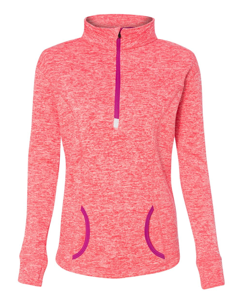 pink quarter zip pullover