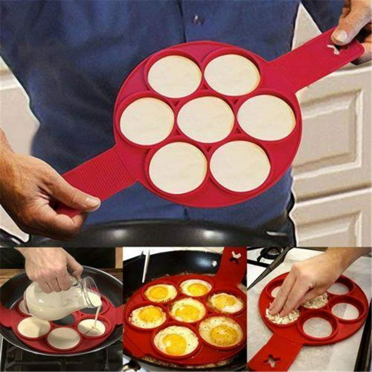 Silicone Round Egg Ring Omelette Fry Egg Mold Pancake Ring Nonstick Kitchen  Tool