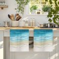 thumbnail image 4 of Teal Summer Beach Kitchen Towels Set of 3, Coastal Nautical Seaside Ocean Absorbent Dish Towels for Kitchen, Microfiber Hand Towel, Quick Drying Tea Towel for Cleaning Decorative Dishcloths, 4 of 7