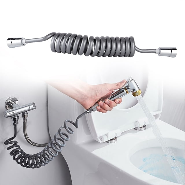 FLAMEEN Handhold Bidet, Toilet Hose, Grey For Bathroom Toilet