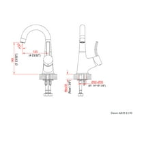 Dawn Kitchen AB39 1170C Single-Lever Chrome Bathroom Faucet With Pull Rod Drain