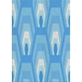 thumbnail image 1 of Ahgly Company Machine Washable Indoor Rectangle Transitional Tron Blue Area Rugs, 2' x 5', 1 of 7