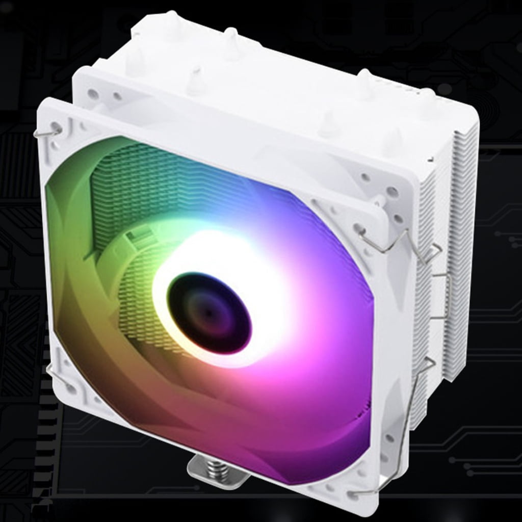 Oasiva TL-AX120 R-SE WHITE ARGB CPU Air Cooler, 4 Heat Pipes, TL-C12CW-S PWM Quiet Fan CPU Cooler with S-FDB Bearing