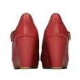 thumbnail image 5 of BOCCA Women MaryJane Wedge Heels Platform Pumps with Ankle Strap,Round Toe Dress Shoes for Work Party, 5 of 5