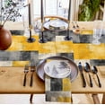 thumbnail image 3 of Table Runner Watercolor Art Table Decoration for Kitchen Dinning Yellow Black Square Table Decoration for Indoor Outdoor Party Wedding Decor 13x72inch, 3 of 7