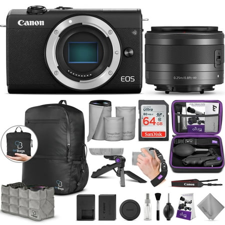 Canon EOS M200 Mirrorless Digital Camera with EF-M 15-45mm Lens with Altura Photo Advanced Accessory and Travel (Best Advanced Compact Camera For Travel)