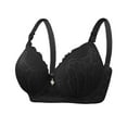 thumbnail image 2 of UPPADA Front Hook Bras for Women Bra Hide Back Fat and Side Fat Black Bras Lace Bra No Underwire,Black Xl, 2 of 6
