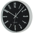 Mainstays Silver and Black Wall Clock