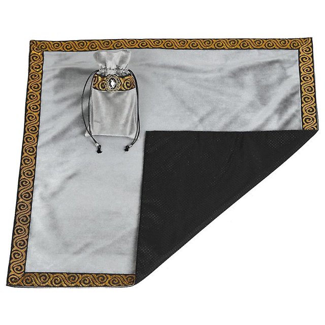 Light Grey Mantel para juego de mesa de franela, tablero metafísico de adivinación, tapete para tarjetas
