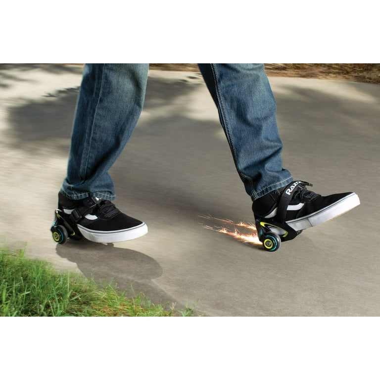 Razor Jetts Heel Wheels Black Green Skate Shoes with Wheels for Kids Ages 6 and Up Fit Shoes US Youth 12 and Adult 12 and Up Unisex Walmart