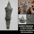thumbnail image 2 of KINREX 72" Hanging Cocoon Corpse with LED Eyes – Scary Halloween Decoration for Indoor & Outdoor, 2 of 10