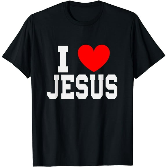 I Love Jesus Fashion Casual Short Sleeve Cotton T-Shirt