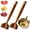 Style B * 2, variant on Wooden Ground Beef Masher, Wooden Meat Masher, Heavy Duty Wooden Meat Chopper, Non-Scratch Hamburger Masher for Nonstick Cookware, Kitchen Meat Tool for Beef, Turkey, Sausage