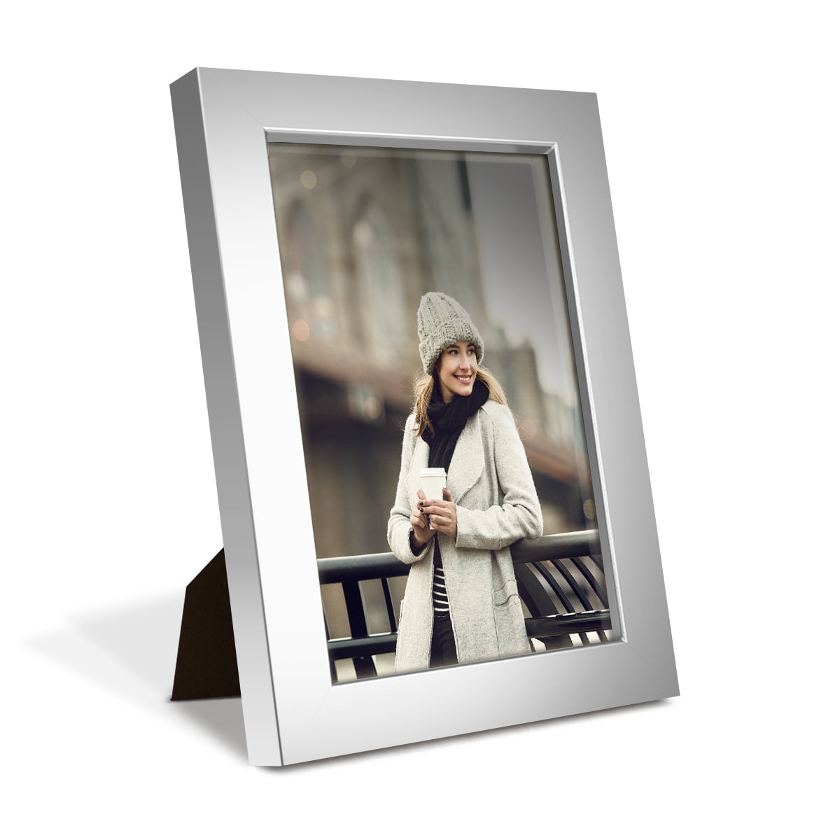 8x10 Solid Wood Picture Frame - Silver