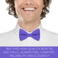 thumbnail image 5 of Boys Classic Pre-Tied Bow Tie Formal Solid Tuxedo, by Bow Tie House (Medium, Purple), 5 of 5