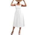 thumbnail image 1 of Vestido De Cuello Cuadrado Vestido De Correa Casual Vestido De Mujer Vestido De Correa De Moda Vestido De Correa Elegante Vestido De Mujer Cuello Cuadrado Vestido De Moda Elegante Anggrek AH2652, 1 of 5