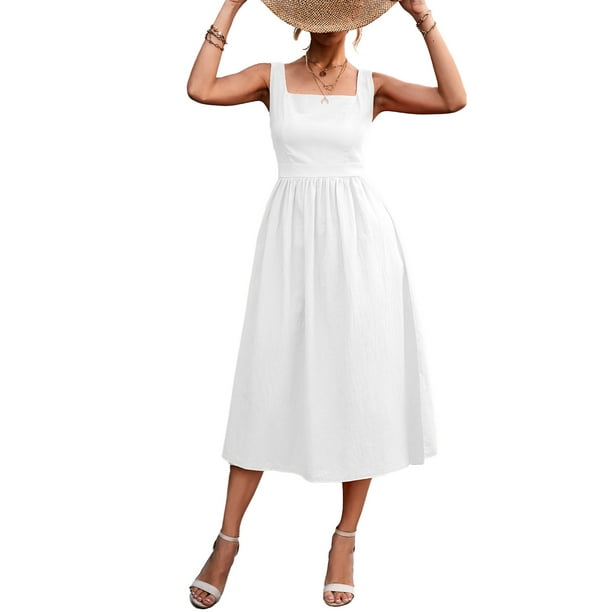 Vestido De Cuello Cuadrado Vestido De Correa Casual Vestido De Mujer Vestido De Correa De Moda Vestido De Correa Elegante Vestido De Mujer Cuello Cuadrado Vestido De Moda Elegante Anggrek AH2652